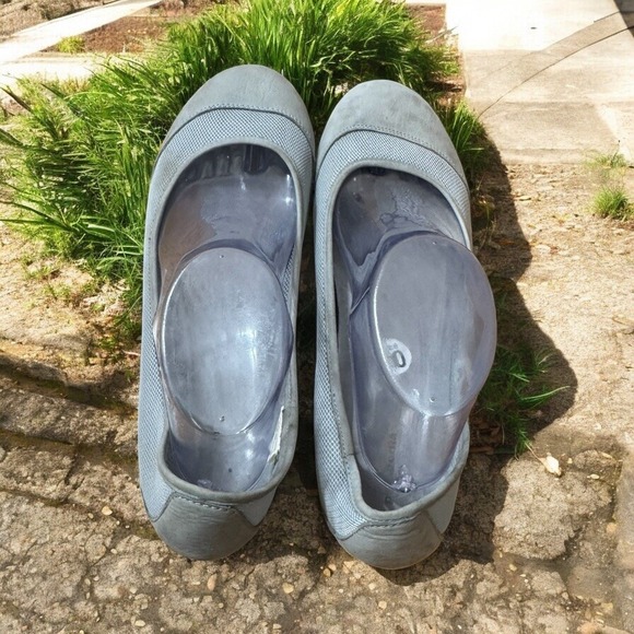 Patagonia Leather Ballet Slip On Mesh Flats Women 10 M Feather‎ Gray - Picture 4 of 5